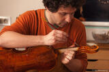 Violin Maker Painting Neck