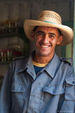 Cuban Man in Straw Hat