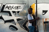 Young Boy and Street Art