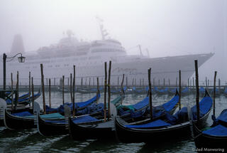 Gondolas and Cruise Ship