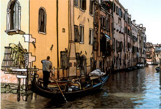 Gondolier in Venice