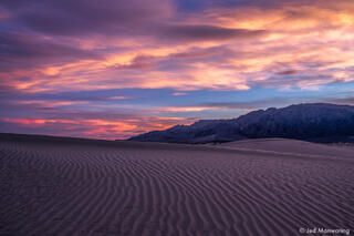 Sand Dune In Sunset Light