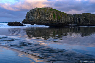 Flowing Water and Beach Reflections